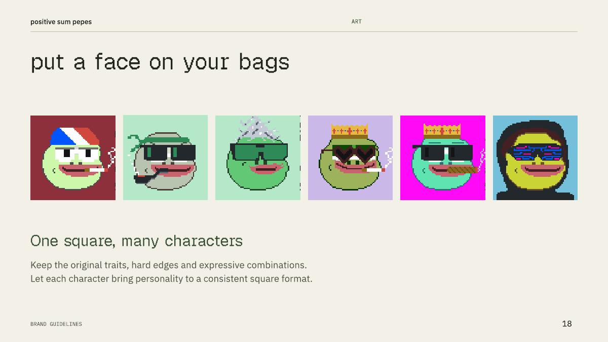 A consistent square format preserves six different pixel characters.